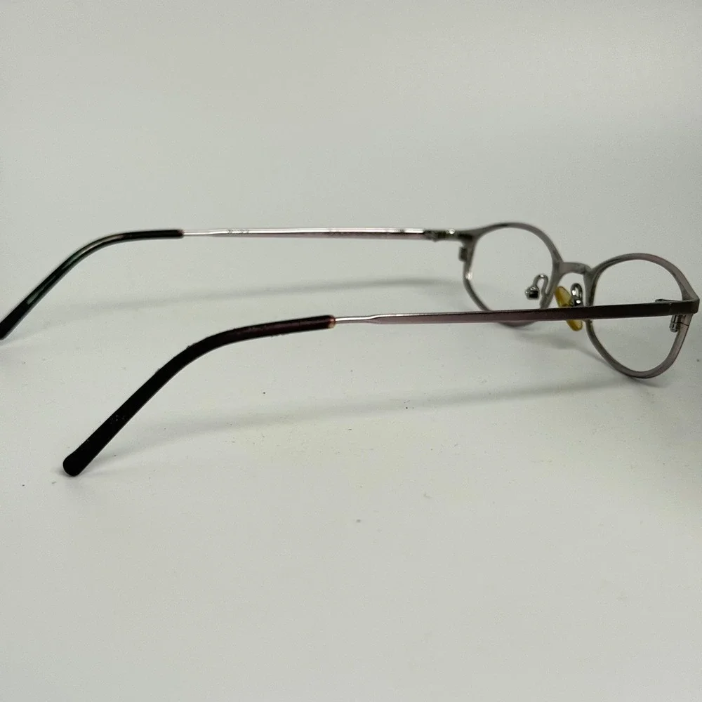 Kenneth Cole A-Cute Angle 751 Eyeglasses Pink Metal Oval Frame Italy 48-18-140